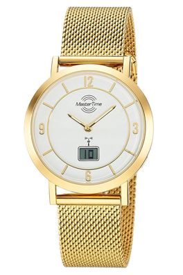 Master Time Damen-Funkuhr Advanced Mesh-Band Goldfarben MTLA-10949-12M