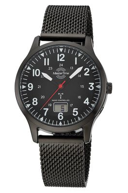 Master Time Herren-Funkuhr Super Power Aviation Schwarz MTGA-10960-22M