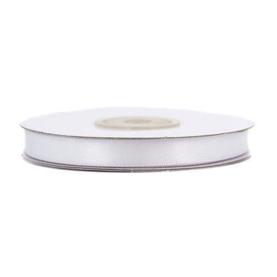 Doppelseitiges Satinband 10mm x 20m Rolle Weiß