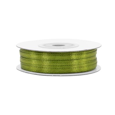 Satinband 3mm x 50m Rolle Olivgrün