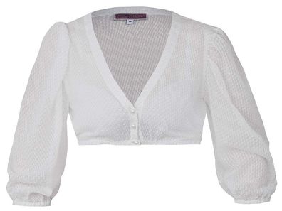Dirndlbluse Erlabrunn Dreiviertelarm Puffarm ecru