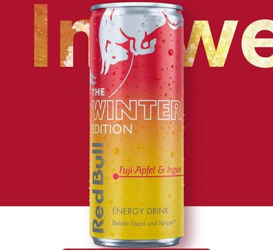 Red Bull Fuji Apfel Ingwer Winter Österreich Edition Energy Drink 250ml 1 bis 24 Stck