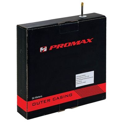 Schalthülle 4mm, Promax, schwarz, 30m, mit Teflon, Messingschlager, 370039