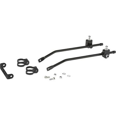 Befestigungsset für Gepäckträger, schwarz, 250mm, Messingschlager, 440104