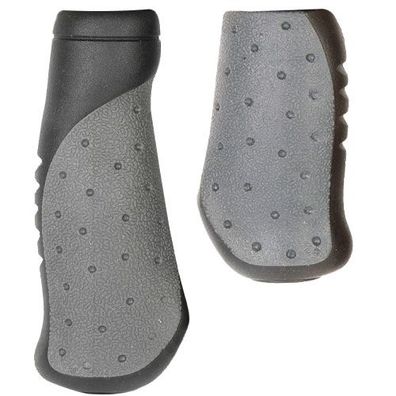 Griffe Velo Ergogel D2, Paar 135/135mm, schwarz-grau, Messingschlager, 410376