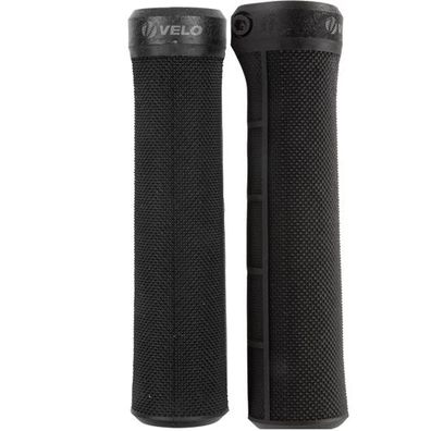 Griffe Velo D2 , Paar 130/130 mm, schwarz/grau, Messingschlager, 410360