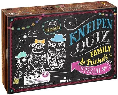 moses. Kneipenquiz - Family & Friends, Quizspiel mit 750 Fragen - 90381