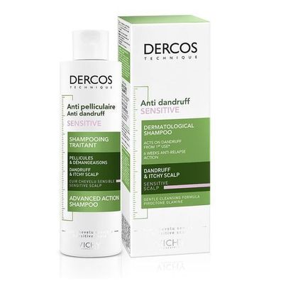 Vichy Dercos Anti-Schuppen Shampoo für empfindliche Kopfhaut, 200 ml