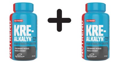 2 x Nutrend Kre-Alkalyn, 750mg - 120 caps