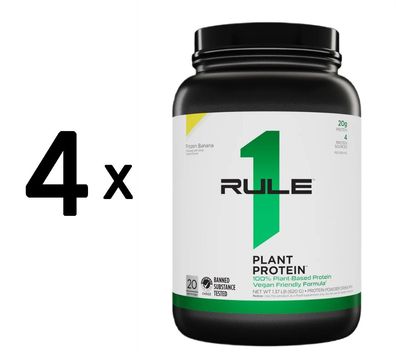 4 x Rule One Plant Protein, Frozen Banana - 620g