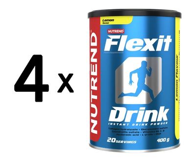 4 x Nutrend Flexit Drink, Lemon - 400g
