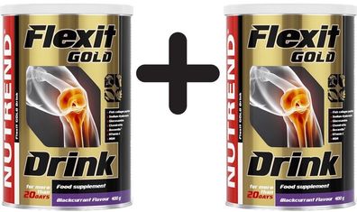 2 x Nutrend Flexit Gold Drink, Blackcurrant - 400 grams