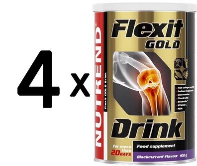 4 x Nutrend Flexit Gold Drink, Blackcurrant - 400 grams