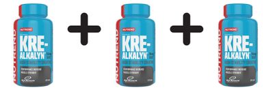 3 x Nutrend Kre-Alkalyn, 750mg - 120 caps