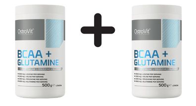 2 x OstroVit BCAA + Glutamine, Lemon - 500g