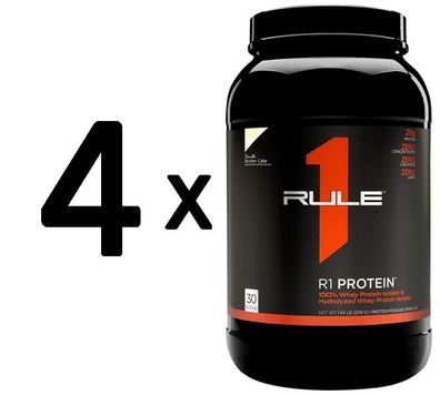 4 x Rule One R1 Protein, Vanilla Butter Cake - 879g