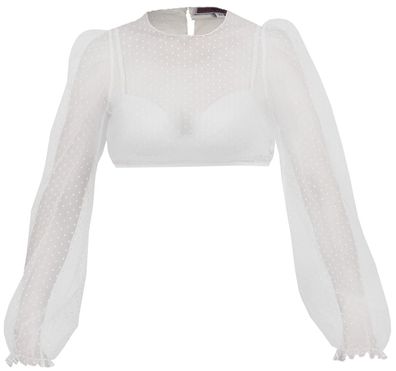 Dirndlbluse Kinding Langarm Puffarm ecru