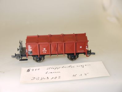 H0 Fleischmann 5910K Klappdeckelwagen 343 102 DB, top-Zustand, aber ohne OVP