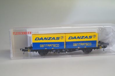 H0: Fleischmann 5233 Containerwagen Danzas, neuw./OVP