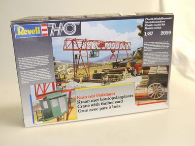 h0 Revell 2059 Kran mit Holzlager, neu/unbespielt