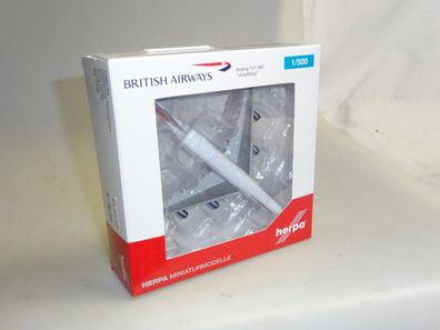 1:500 Herpa Wings 512497-003 Boeing 747-400 BA victorRIOus, neuw./ovp