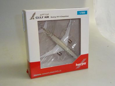 1:500 Herpa Wings 532976 Boeing 787-9 Dreamliner Gulf Air, neuw./ovp