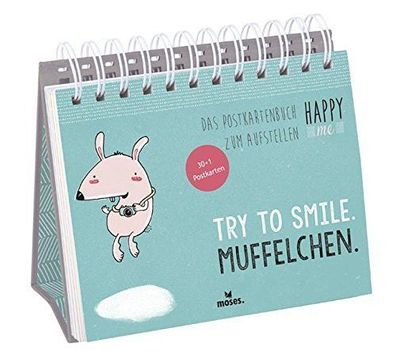 Moses Verlag - Das Postkartenbuch, Try to smile, Zeit für Dich, 9783897778504
