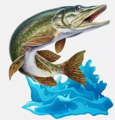 Fisch 14x10cm Essbar Angler Fische Tortenaufleger Torte Tortenbild Zuckerbild f02