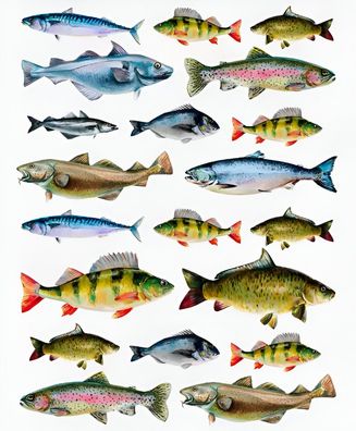 Fisch Essbar Fische Angler Tortenaufleger Torte Geburstag Zuckermasse + NAME f03