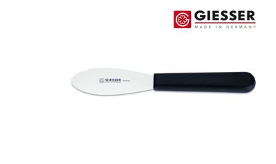 Giesser Messer Streichmesser glatte Klinge halbflexibel rutschfest schwarz 9 cm