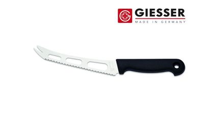 Giesser Messer Weichkäsemesser Käsemesser schwarz Klinge 15 cm mit Wellenschliff