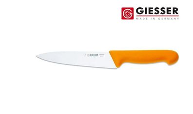 Giesser Messer Kochmesser Küchenmesser Kunststoff schmal scharf gelb Klinge 16cm