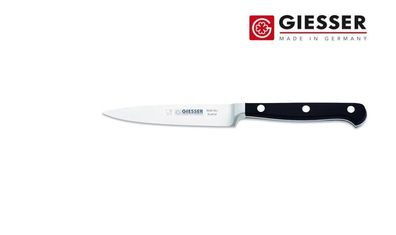 Giesser Messer Gemüsemesser Officemesser - 10 cm schwarz scharf POM geschmiedet