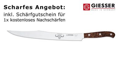 Giesser Messer Schinkenmesser PremiumCut Tree of Life Slicer No1 Thuja BBQ 31cm