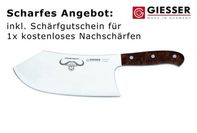 Giesser Messer PremiumCut 22 cm Thuja Butcher No. 1 Tree of Life Hackmesser BBQ