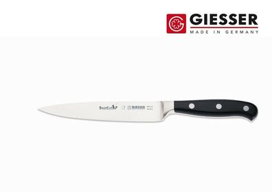 Giesser Messer BestCut Schinkenmesser Tranchiermesser schwarz geschmiedet 15 cm
