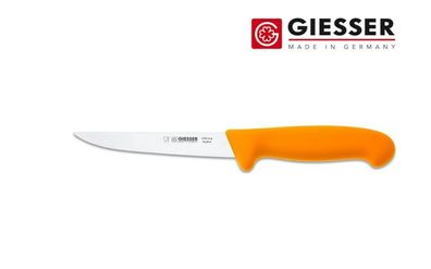 Giesser Messer Ausbeinmesser Schlachtmesser scharf gerade stark Klinge 14cm gelb