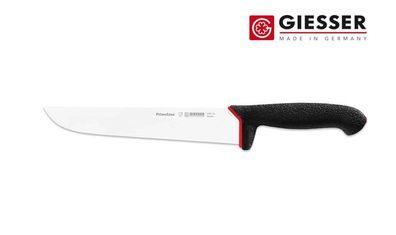 Giesser Messer Schlachtmesser Metzgermesser PrimeLine gerade Klinge 24cm schwarz