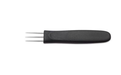 Giesser Messer Wurststupfer Fleischer Metzger 3 Nadeln spitz rutschfest schwarz