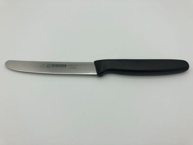 Giesser Messer Tomatenmesser Brötchenmesser Universalmesser 11 cm Glatt schwarz