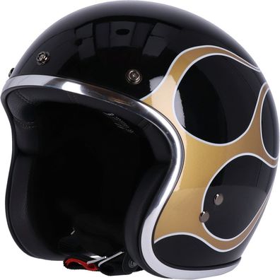 13 1/2 Motorrad Jethelm Skull Bucket Helmet DRE0037