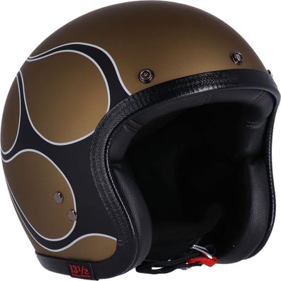 13 1/2 Motorrad Jethelm Skull Bucket Helmet DRE0037