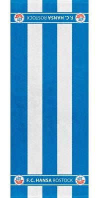 Hansa Rostock Badetuch Blockstreifen 70X180cm 4023818