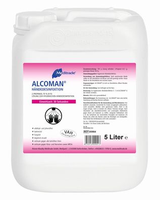Alcoman Händedesinfektion Kanister 5 Liter
