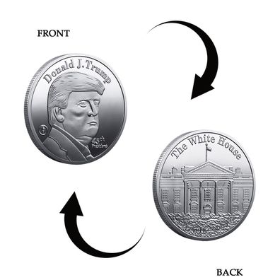 Donald Trump/Medaille 2024/Präsident der USA/Weisses Haus/ Neusilber(DT071025)