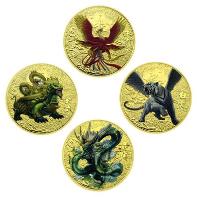 Die 4 göttlichen Bestien in China Drache/Weißer Tiger/Suzaku/Basalt (CM071025)