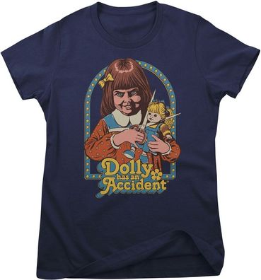 Steven Rhodes Damen T-Shirt Dolly Has An Accident Girly Tee DTR-5-SR328