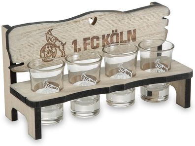 1. FC Köln Schnapsbank Mit 4 Gläsern 4020305