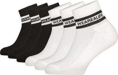 Alife &amp; Kickin Damen Socken RikaAK Ankle Crew Socks 6er Pack 44018-9999