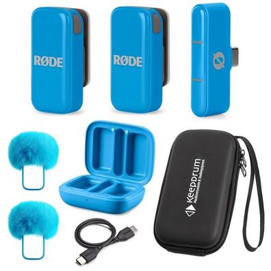 Rode Wireless Micro Drahtloses Mikrofon-System USB-C Blau mit Softcase